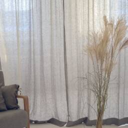 Light Green Sheer Linen Curtain Rod Pocket Day Drapes - thumbnail 3