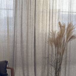 Light Green Sheer Linen Curtain Rod Pocket Day Drapes - thumbnail 2