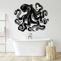 Octopus Tentacles Wall Decal Removable Vinyl Art 2068 - thumbnail 2