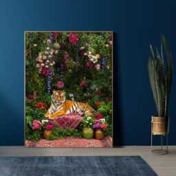 Tiger Jungle Art Print Maximalist Boho Home Decor - thumbnail 2