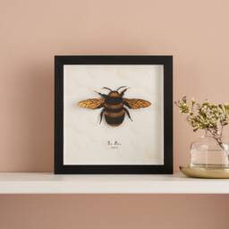 Valentine's Gift For Him, Honey Bee Framed Wall Art, Personalized Papercut Frame Gift, Bombus Beekeeping, Romantic Gifts Men - thumbnail 1