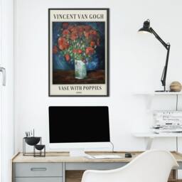 Van Gogh Vase With Poppies Wall Art Print, Prints, Exhibition Museum Poster, Framed Prints - thumbnail 3