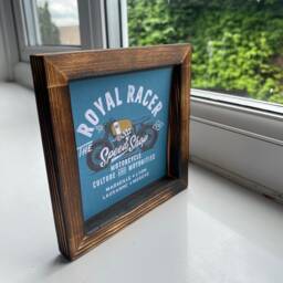 Man Cave Motorcycle Mini Pictures Biker Wall Decor Small Rustic Motorbike Art For Him Fathers Day Gifts Garage Hangings - thumbnail 3