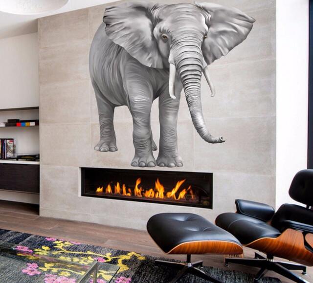 Elephant Full Color Decal, Fox Color Sticker, Wall Art, Cn112