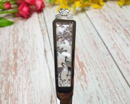 Mother Of Pearl Bird Crane Letter Opener Envelope Metal Cutter Desk Accessories