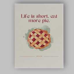 Rustic Apple Pie Watercolour Kitchen Quote Canvas Wall Art Print Decor Picture Ready To Hang - thumbnail 1