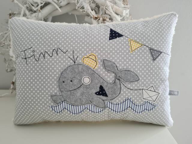 Whale Pillow, Personalized Cuddly Pillow - image 1