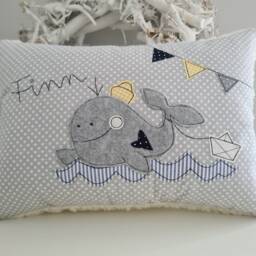 Whale Pillow, Personalized Cuddly Pillow - thumbnail 2