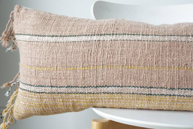 Brown Dot Block Print Mudcloth Hmong Pillow Case - image 1