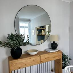 Santi // Scandinavian Entryway Console Table/Radiator Cover With False Drawers - thumbnail 3