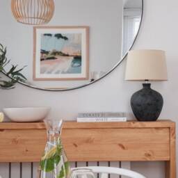 Santi // Scandinavian Entryway Console Table/Radiator Cover With False Drawers - thumbnail 2