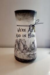 Alice in Wonderland Vase Vintage Style Book Lover Gift - thumbnail 1