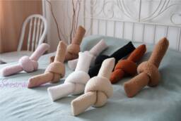 Teddy Boucle Knot Pillow - Long Throw Love - thumbnail 1