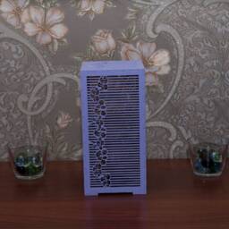 Purple Night Light Accent Lamp Decorative Wooden For Meditation Relaxation Comfort - thumbnail 3