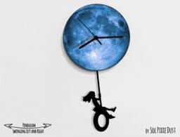 Girl Swinging On Tire - Pendulum Wall Clock