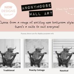 Black & White Highland Cow Drying With A Towel in Bathroom Print, Bathing, Funny Bath Bathroom, Animal Bathtub, Tub - thumbnail 2