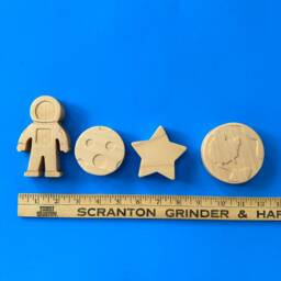Wooden Space Toy Set Rocket, Astronaut, Lunar Rover - thumbnail 2