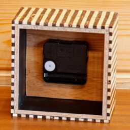 Bamboo Mantel Clock - New 12cm Handmade Mid Century Vintage Country Unique Wooden Desk Gift Off The Wall Clocks - thumbnail 4