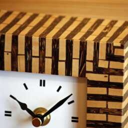 Bamboo Mantel Clock - New 12cm Handmade Mid Century Vintage Country Unique Wooden Desk Gift Off The Wall Clocks - thumbnail 3