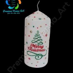 1x Decorative Personalized Henna Mehndi Candles, Wedding, Christmas, Birthdays, New House, Gifts - thumbnail 2