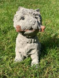 Stone/Concrete Westie West Highland Terrier Dog Statue Garden Ornament