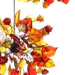Warm Floral Resin Multi Pendant Light Kitchen Island Dining Room Bronze Chandelier - thumbnail 3