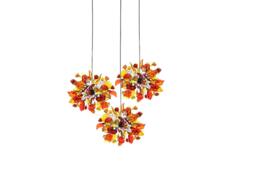 Warm Floral Resin Multi Pendant Light Kitchen Island Dining Room Bronze Chandelier