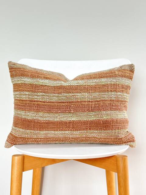Brown Tribal Hemp Hand Woven Natural Dye Color Pillow Cover - image 1