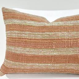 Brown Tribal Hemp Hand Woven Natural Dye Color Pillow Cover - thumbnail 2