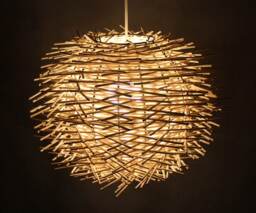 New Staggered Form Sphere Shape Rattan Bird's Nest Pendant Light-Pendant Lighting-Rural Lamp-Decorative Lamp-Holiday Lighting-Bar Lighting