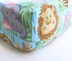 Jungle Baby Animals Fitted Crib Sheet, Zoo Animal Bedding, Toddler Bedding