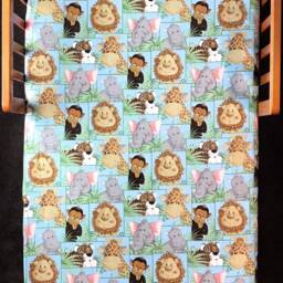 Jungle Baby Animals Fitted Crib Sheet, Zoo Animal Bedding, Toddler Bedding - thumbnail 3