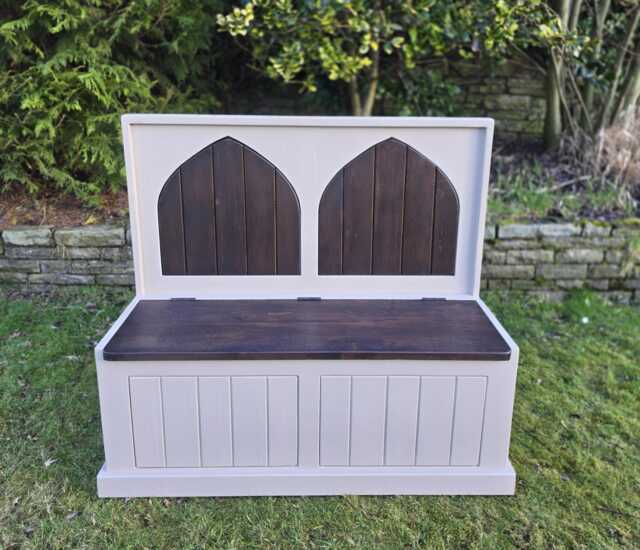 Grimshaw Gothic Rustic Monks Bench - image 1