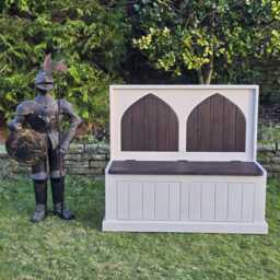 Grimshaw Gothic Rustic Monks Bench - thumbnail 2