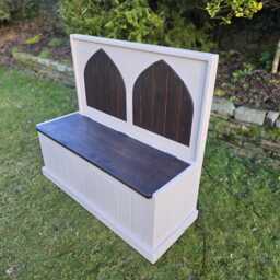 Grimshaw Gothic Rustic Monks Bench - thumbnail 3