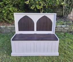 Grimshaw Gothic Rustic Monks Bench - thumbnail 1