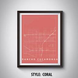 Rancho Cucamonga Map Art Print California Travel Poster - thumbnail 3