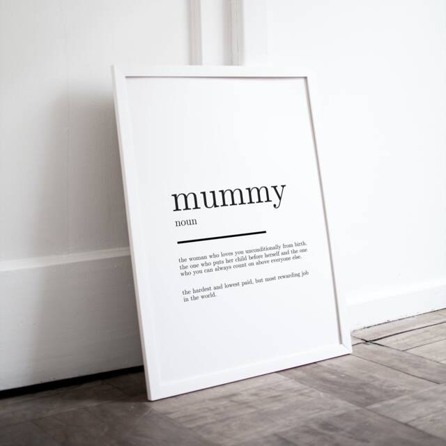 Dictionary Print For Mummy, Mother's Day Print, Dictionary Style Definition Of Baby Shower Gift - image 1