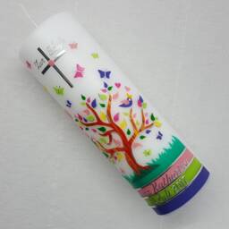 Christening Candle Tree Of Life, Including Inscription - thumbnail 2