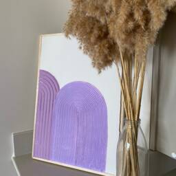 Purple Canvas Wall Art, Textured Art Canvas, Painting, Boho Home Decor - thumbnail 2
