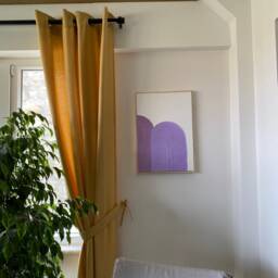 Purple Canvas Wall Art, Textured Art Canvas, Painting, Boho Home Decor - thumbnail 3