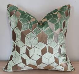Designers Guild Fitzrovia Antique Jade & Omega Velvet Cushion Cover 45x45 cm