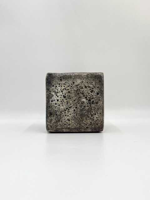 Handmade Cube Plant Pot, Rust Ceramic, 16cm - image 1