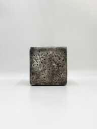 Handmade Cube Plant Pot, Rust Ceramic, 16cm - thumbnail 1