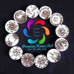 Set Of 12 Henna - Mehndi Tea Light Decorative Candles - Christmas, Diwali, Mehndi - thumbnail 4