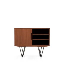 Mid-Century Sideboard, Dresser, Commode, Credenza Made Of Oak Vaneer - Teak Colour Livlo T-S17
