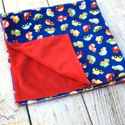Colorful Cars Minky Baby Blanket - Shower Gift New Boy Soft Lovey Nursery Keepsake Car Seat Wooby - thumbnail 2