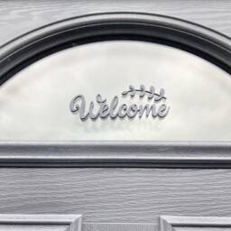 Welcome 3D Acrylic Front Door Sign & Vine, Letterbox Sign, Outdoor For Decoration 3mm - Various Colours - thumbnail 2