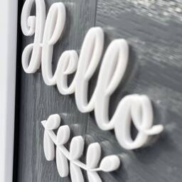 Welcome 3D Acrylic Front Door Sign & Vine, Letterbox Sign, Outdoor For Decoration 3mm - Various Colours - thumbnail 3