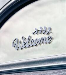 Welcome 3D Acrylic Front Door Sign & Vine, Letterbox Sign, Outdoor For Decoration 3mm - Various Colours - thumbnail 1